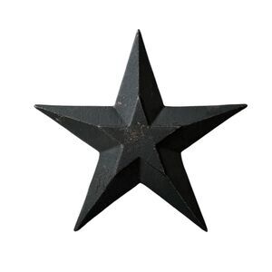 Rustic Black Cast Iron Country Barn or Wall Star